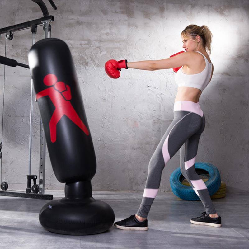 The new direct sales 1.6 meters of spot PVC inflatable fitness boxing pillars, children's felling, thickened adults to fight Zhu Sand