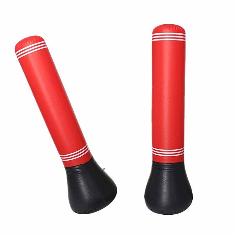 Adult boxing column inflatable sandbags, tumbler striped sandbag stand -type fighting columns venting toys fitness exercise column
