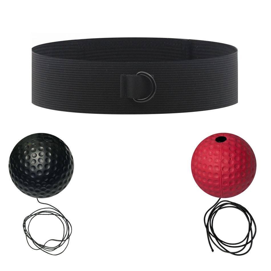 Knitted headband + black softball + red hardball