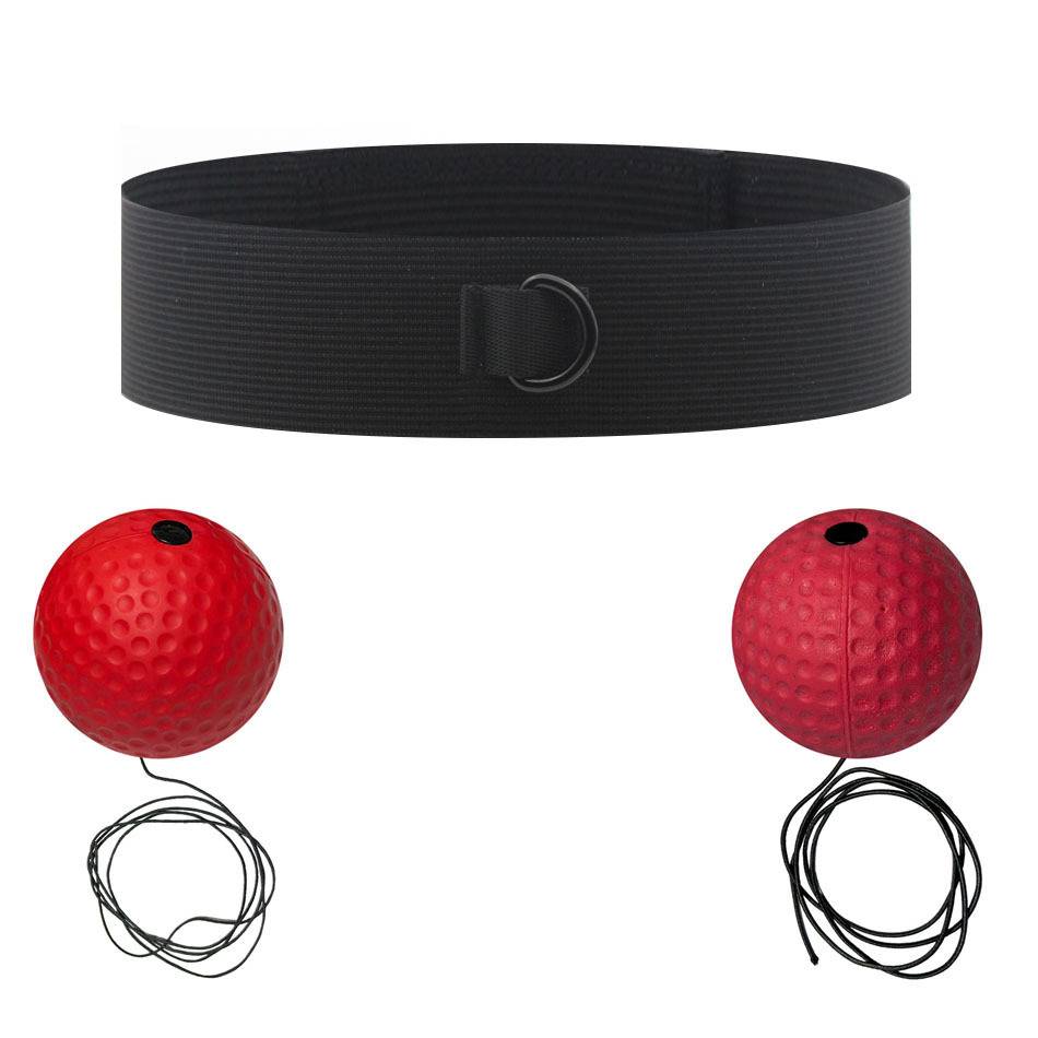 Knitted headband + red softball + red hardball