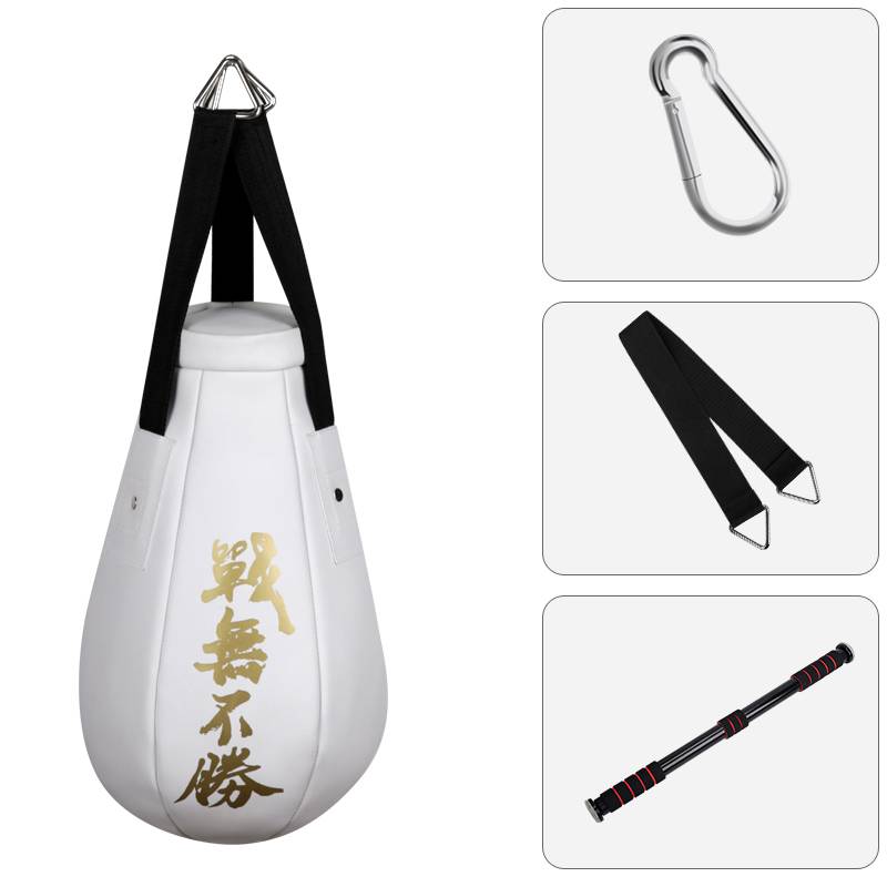 White solid pear sandbag (with a single bar)