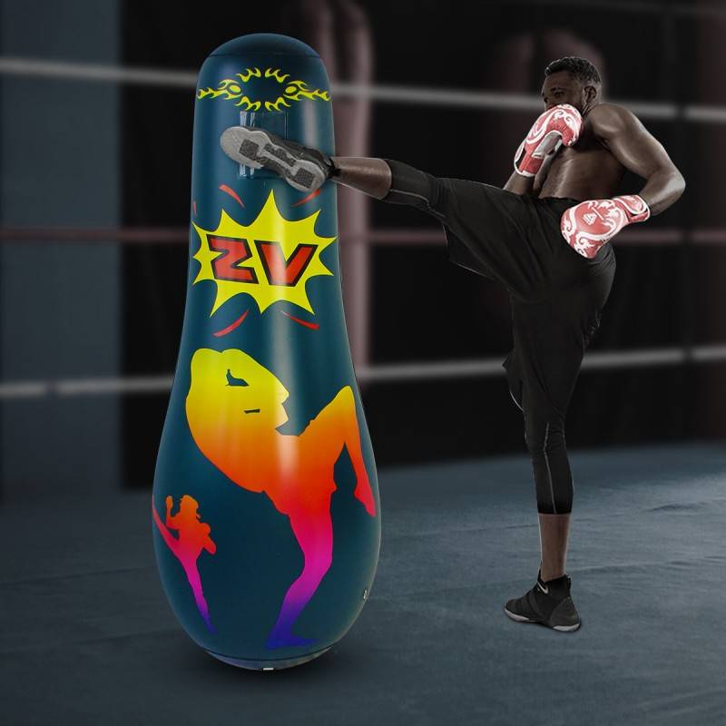 Boxing sandbag adult children's vertical inflatable boxing x strike pillar thickened and no reincarnation sandbag leuka entertainment boxing forging