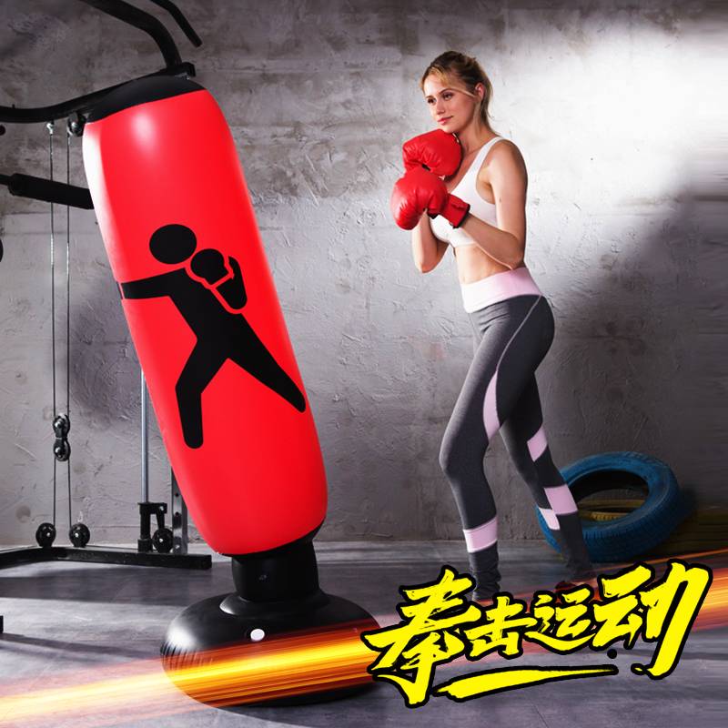 Children's fitness inflatable boxing column vertical sandbags, tires, adults, taekwondo equipment sandbags