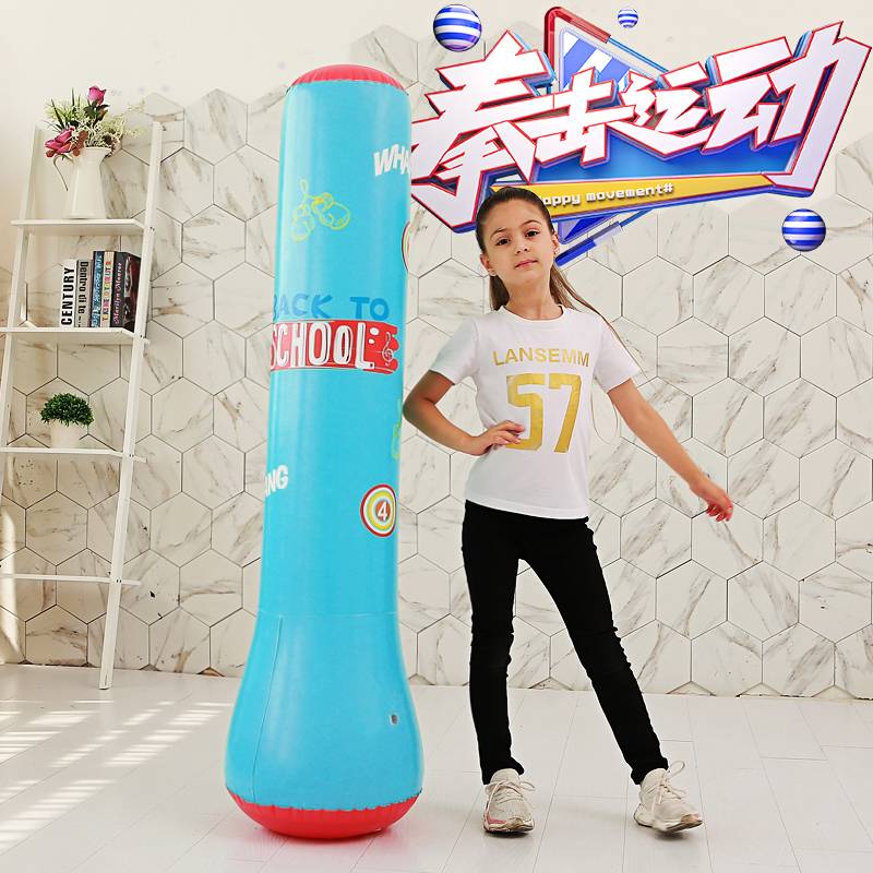 Children's fitness inflatable boxing column vertical sandbags, tires, adults, taekwondo equipment sandbags
