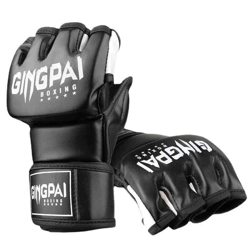 Half finger gloves m training men's boxing gloves, five fingers, breathable actual combat into MMA people practice gloves scattered fighting fighting