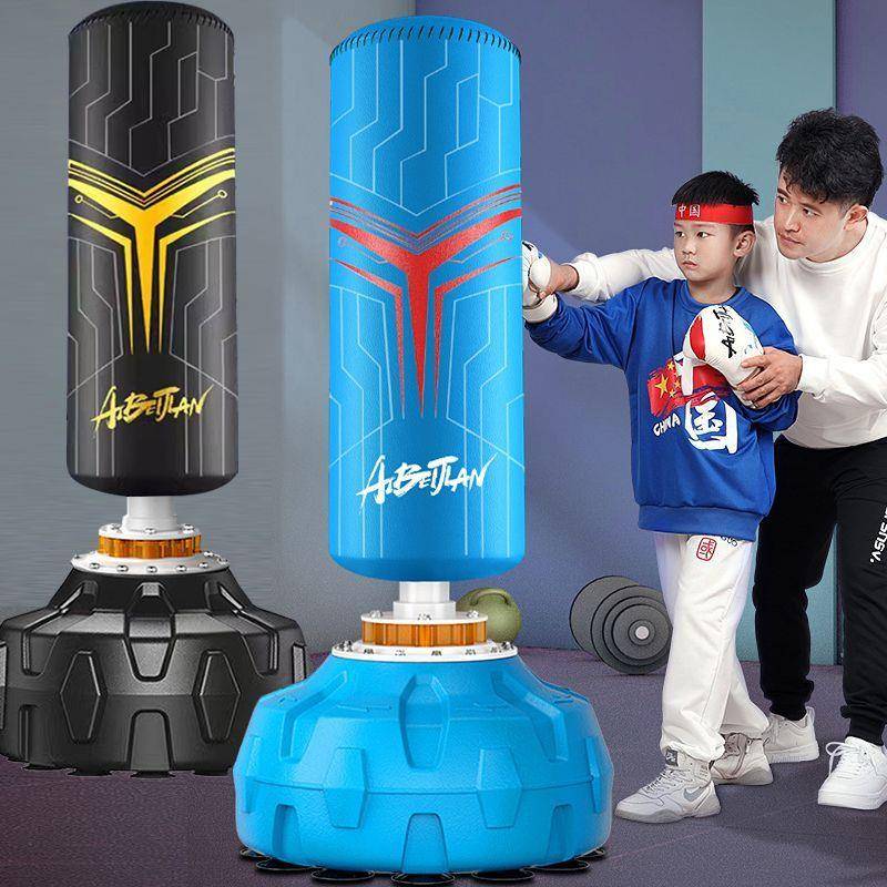 Boxing sandbag vertical suction cup suction cup tumbler martial arts Sanda adult boys and children's family Muay Thai real heart shock sandbags