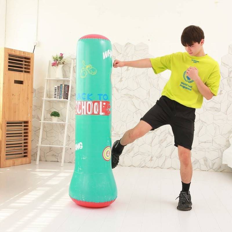 Qi bag children's inflatable boxing column youth Sanda home equipment Large children to crack down on the stall family pressure