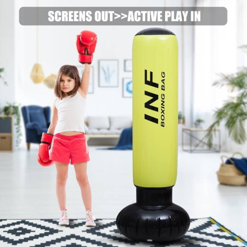 Children's inflatable pillars boxing explosion household fighting package, new type, stretch strike large youth thick model