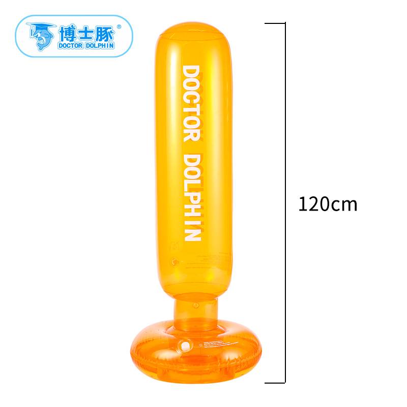 Opaque orange boxing won't be down to the bottom with water (leg pump)