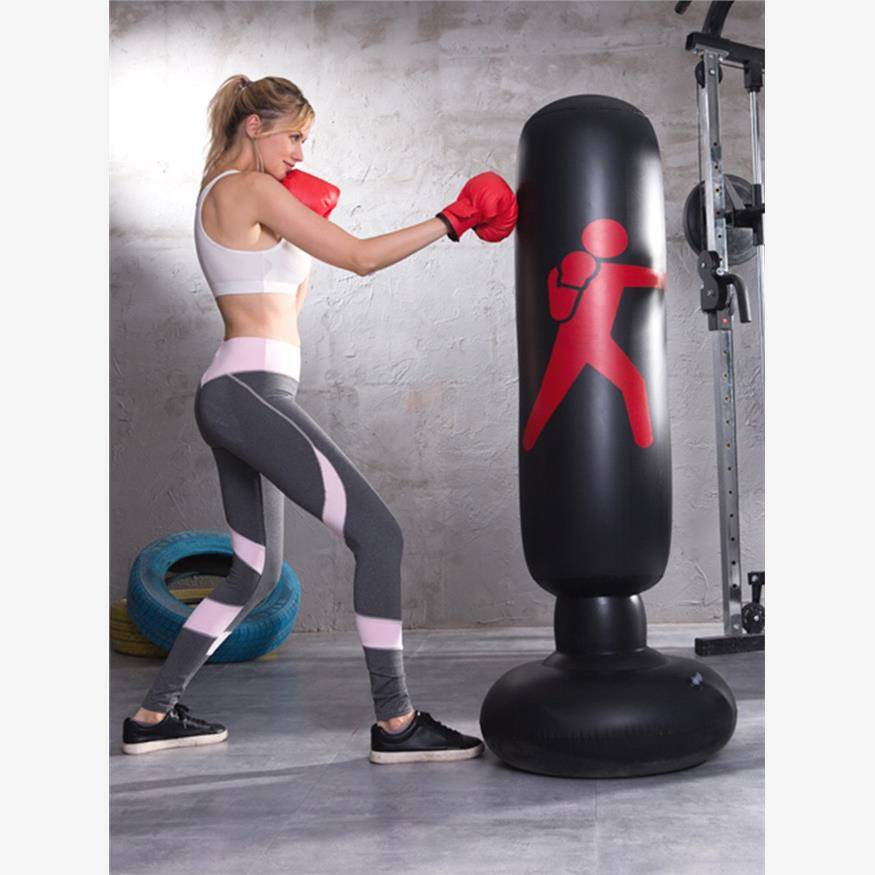 Thickened adult children inflatable boxing column fitness fell -free felling on the stand -type sandbags strike toy velocity equipment