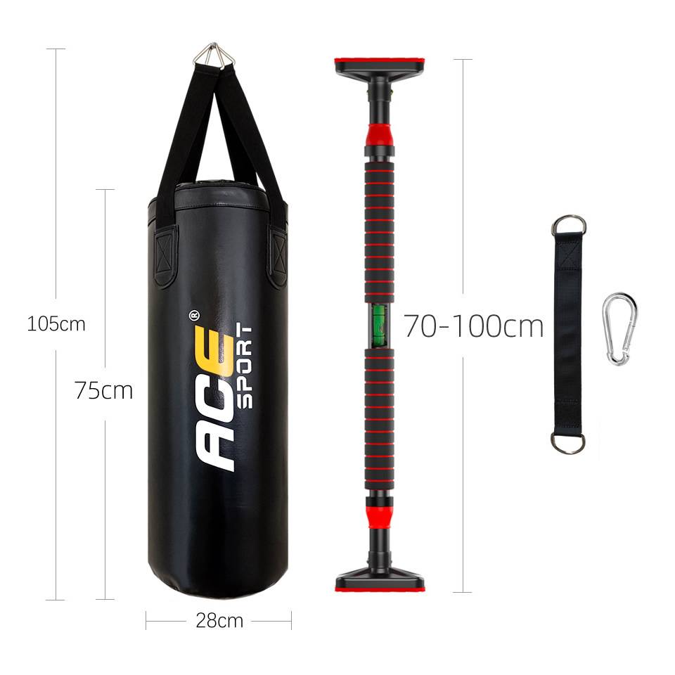 Black sandbag + single bar (70-100 cm)