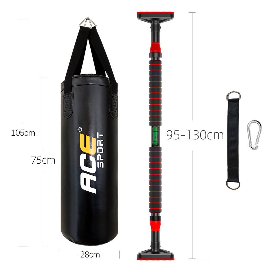 Black sandbag + single bar (95-130 cm)