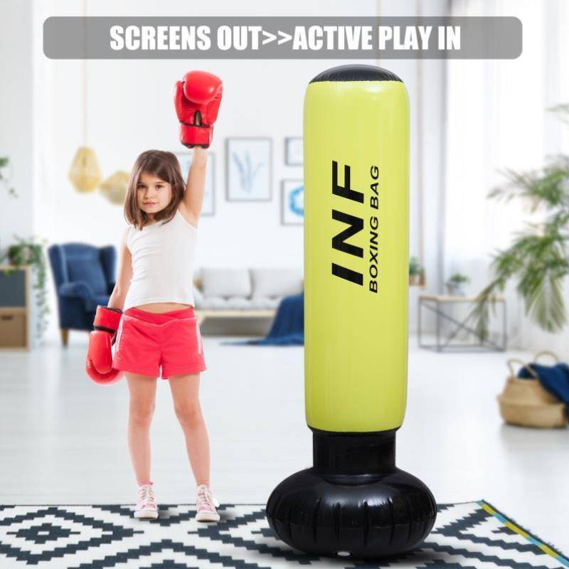 Boxing air bag pillar strike pillar inflatable explosion fitness toy home training device strike new manufacturer thick combat