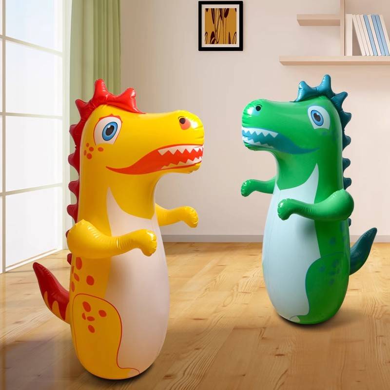 Inflatable tumbler Children toy, boy girl boxing sandbag household dinosaur sandbag children puzzle cartoon stand