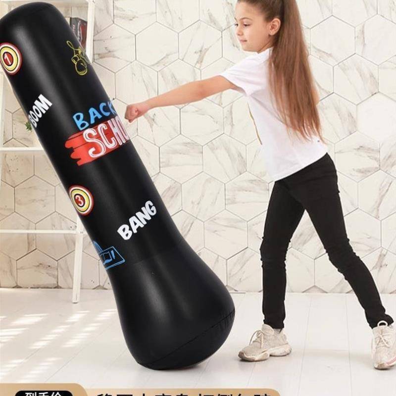 Children's fitness inflatable boxing column vertical sandbag tumbler decompressing the sandbag adult home use boxing training equipment