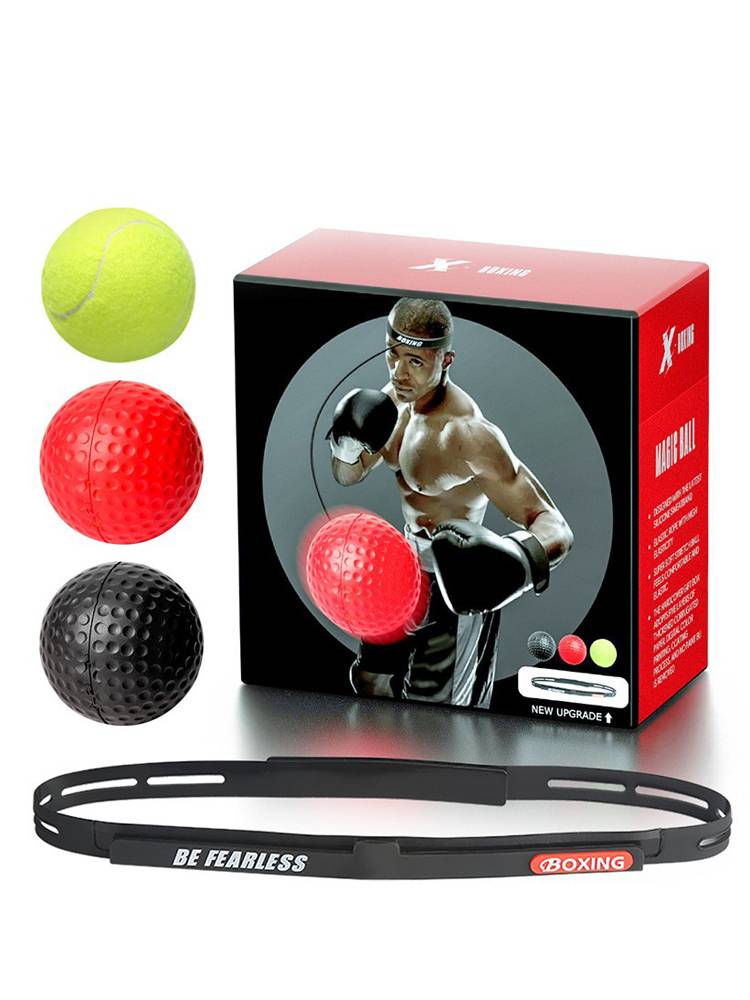 Boxing reaction ball speed ball head wearing soft ball adult children's training with storage bag PU foam air strike training