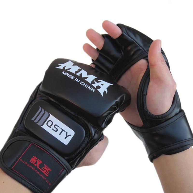 BLACK MMA HALF-FINGER