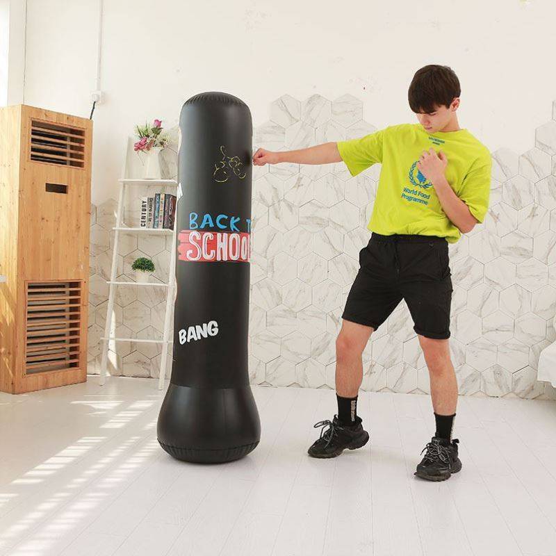 Qi bag children's inflatable boxing column youth Sanda home equipment Large children to crack down on the stall family pressure