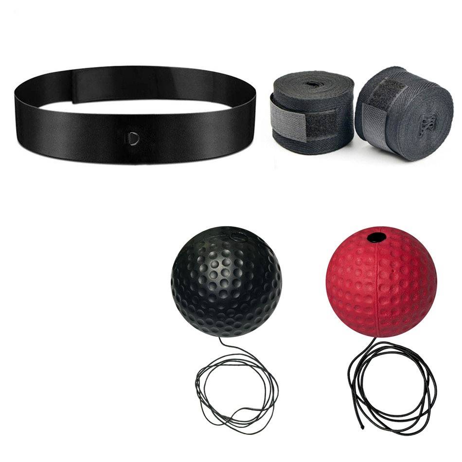 Knitting + red hard ball + black soft ball + black strap