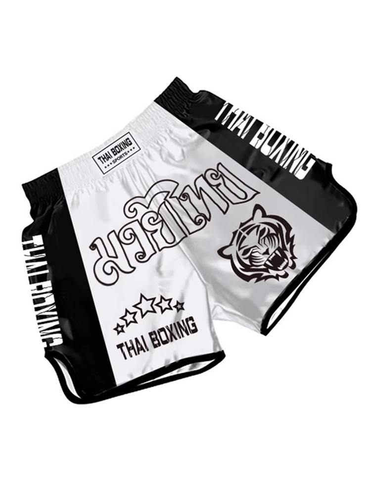 Muay Thai shorts, men and women boxing fighting short pants running sports fitness fighting training short pants Muay Thai pants