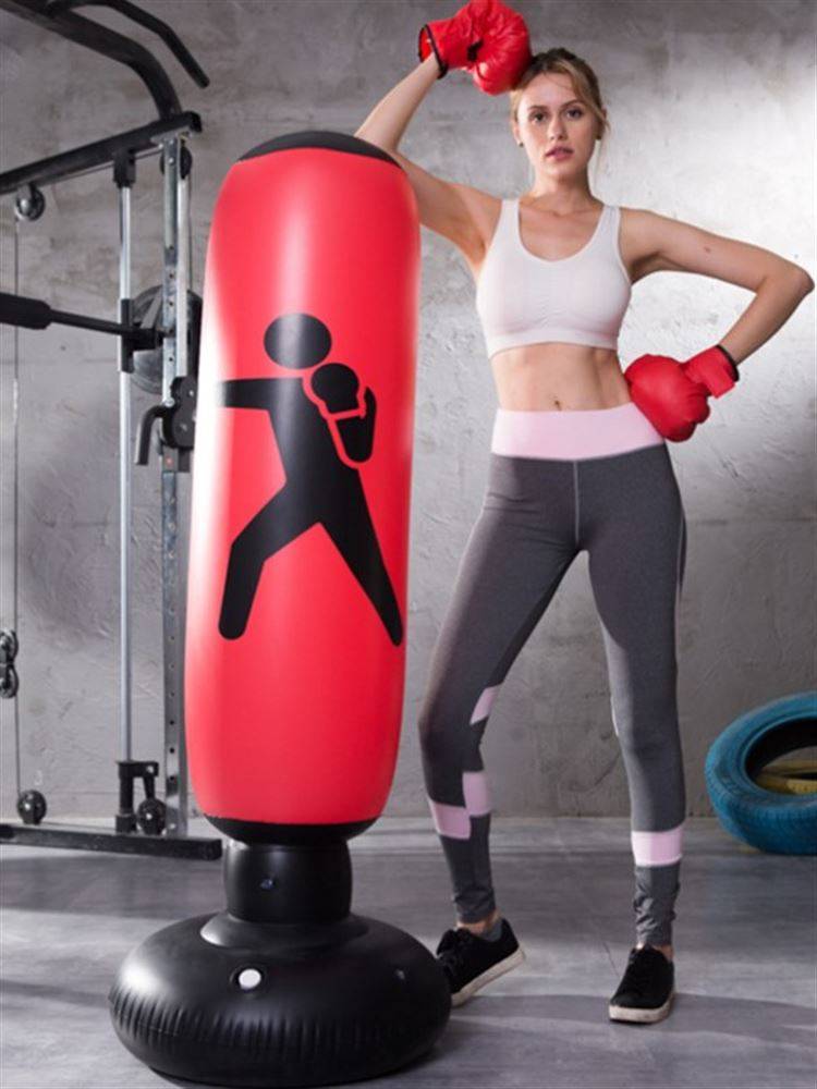 The new inflatable boxing column PVC thick children's tumbler adult fighting column venting fitness sandbags cross -border