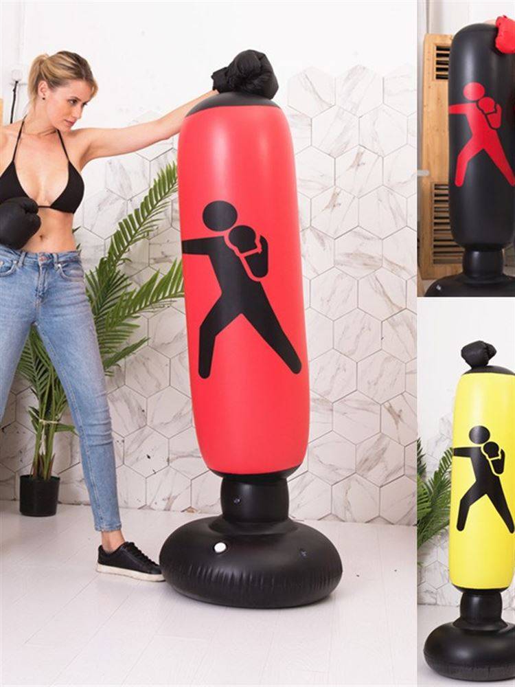 The new inflatable boxing column PVC thick children's tumbler adult fighting column venting fitness sandbags cross -border