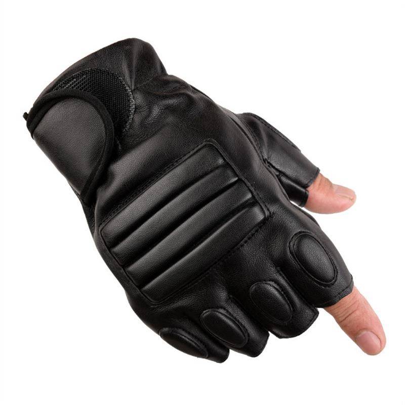 SPORT-AND-SLIDING PU-SKIN-SCRAMBLING GYM BOXING OFF-THE-SCENE MOTORBIKE TACTICAL HALF-FINGER GLOVES
