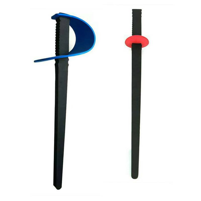 "Sword by sword by blue and flower by red."