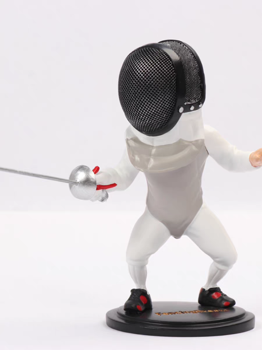 Fencing actual combat doll Birthday gift Children teammates and classmates hand in hand desk desk