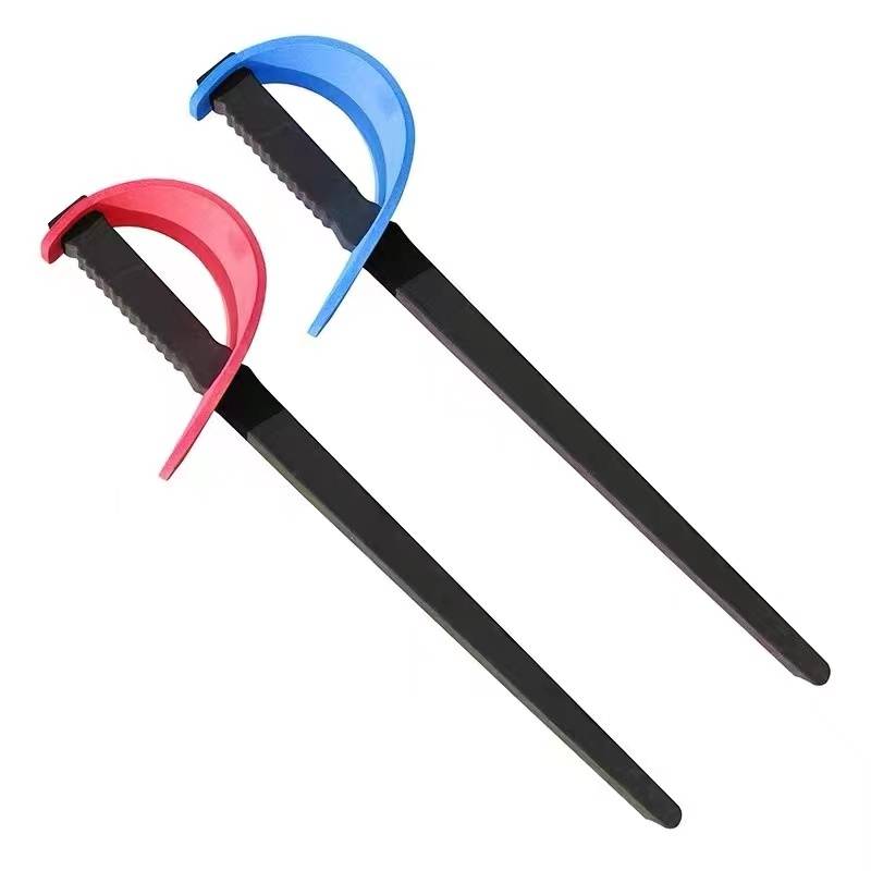 A red sword and a blue sword
