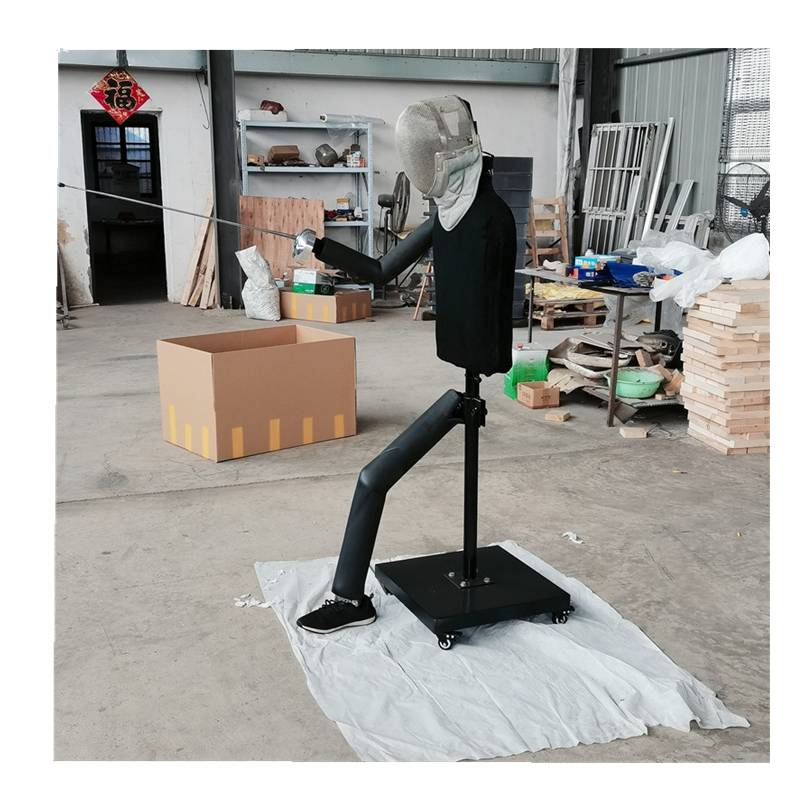 Fencing target people hanging wall electronic training sword targets moving, adjustable band -legged legs with wheelbing targets, stable and durable