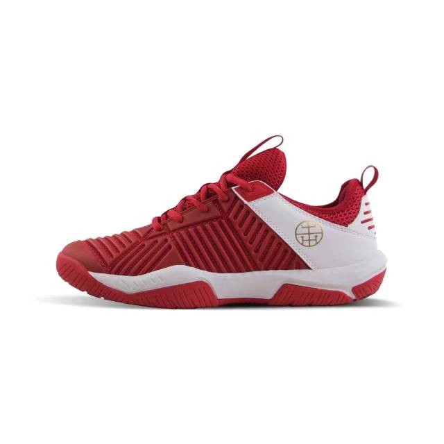 Red coral fencing shoes