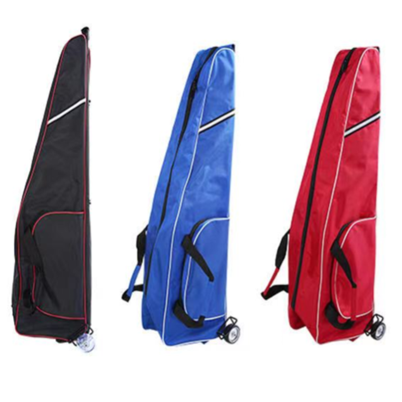 Fencing equipment Black -red fencing sword bag Children adult new model with steel frame small roller sword bag A -type bag