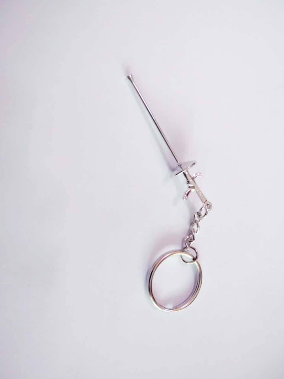 Silver sword key chain