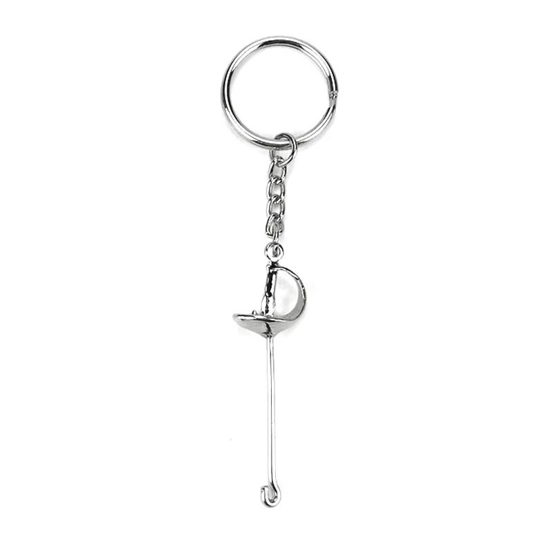 Fencing keychain fencing toy gift fencing small pendant fencing jewelry gold silver fencing equipment