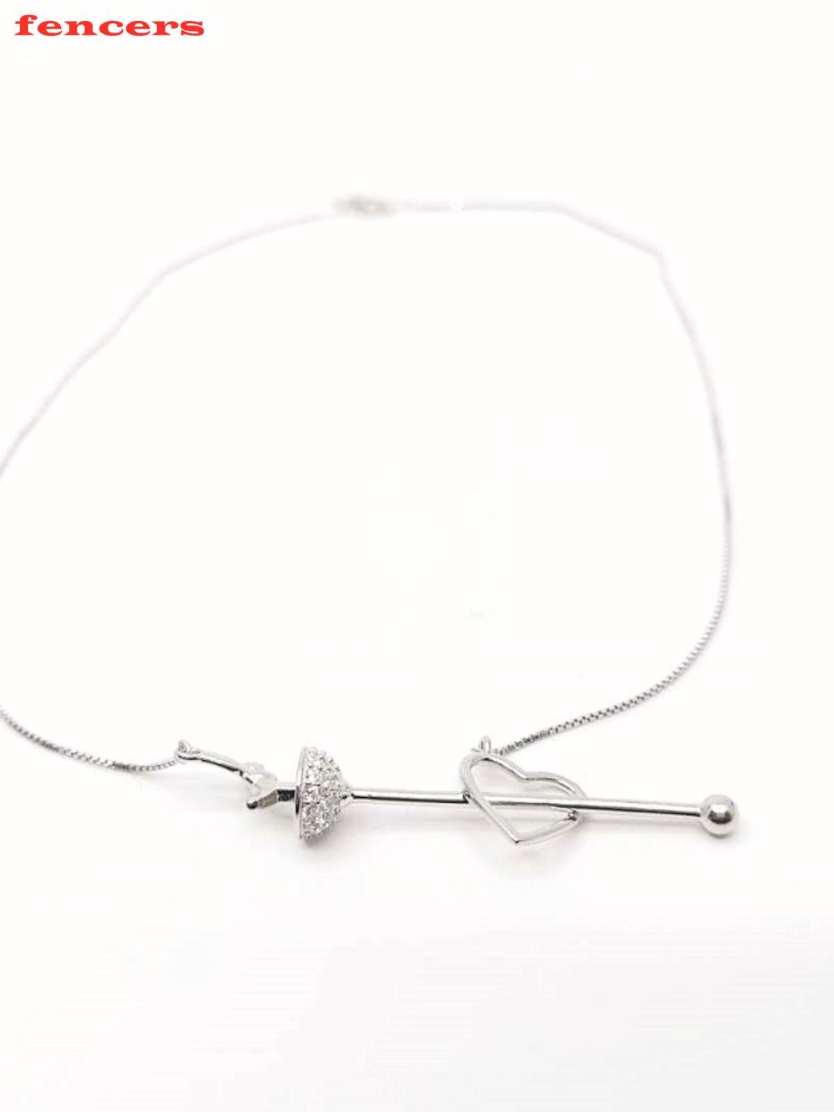 Fencing jewelry 925 sterling silver -FENCERS Flower Sword Heavy Sword Sword Sword Couple bracelet necklace