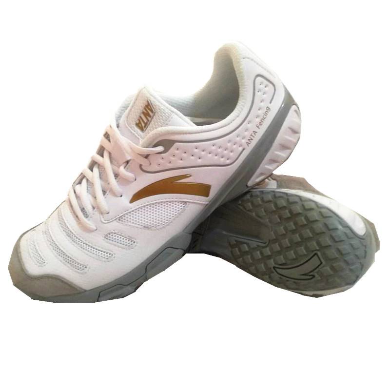 Fencing equipment Anta Anta yellow white children adult fencing shoe competition type comfortable wear -resistant non -slip