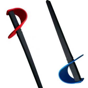 Quality training with two swords plus blue