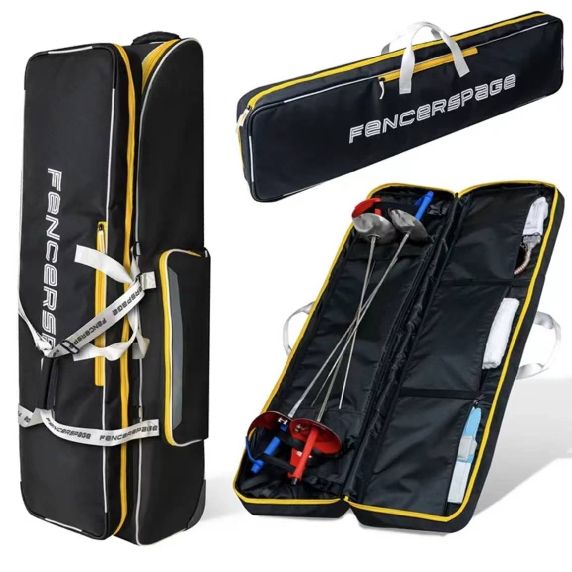 Black gold sword bag