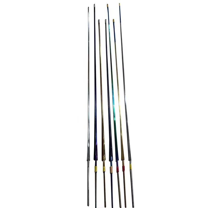 Zhangpai straight handle electric flower sword strip heavy sword strip competition authentication fencing equipment stainless silver color gold blue blue