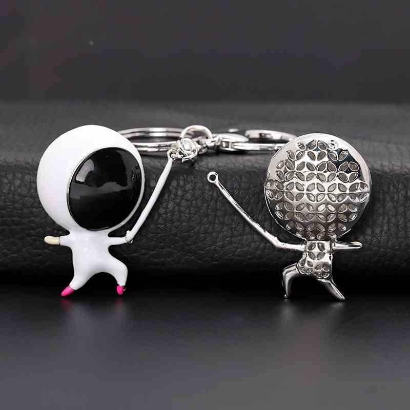 Creative Sports Fencing Villager Key Buckle Stellar Custom Club to Memorial Business Children's Day Gift Chain