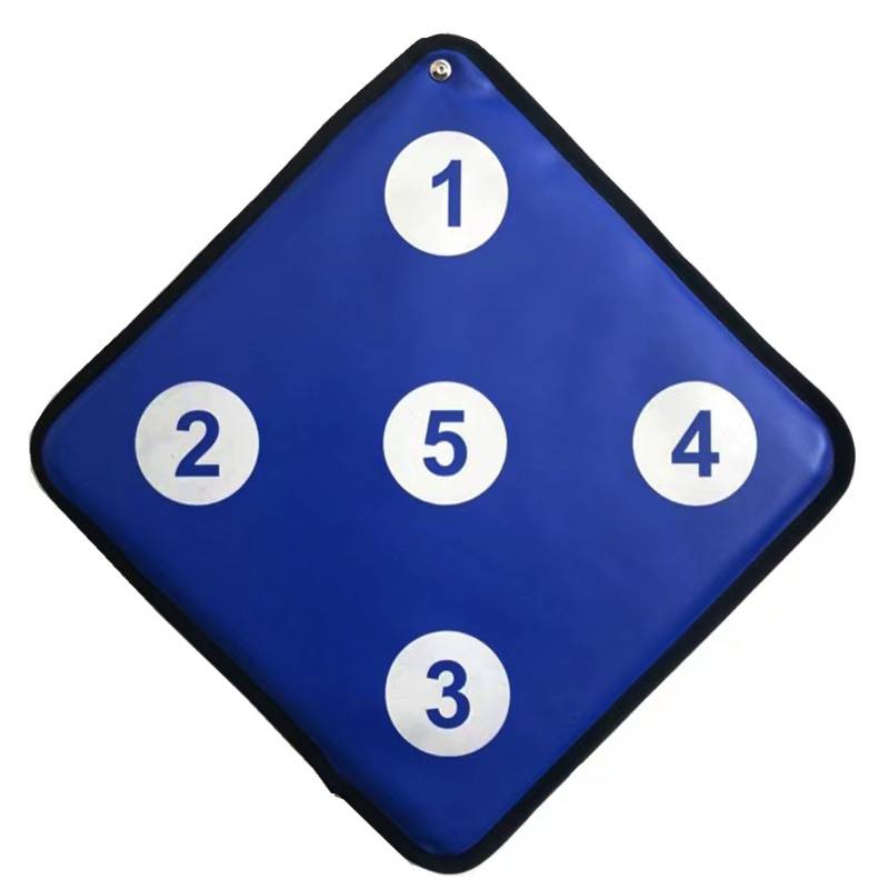 Blue and back, double sword target