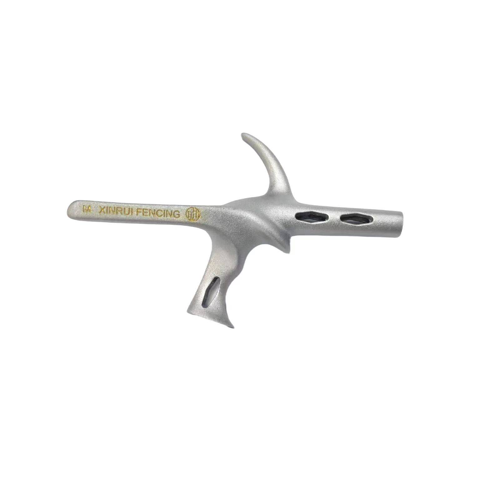 Domestic ultra -light hollow flower heavy swordpower children's adult gun handle magnesium aluminum alloy material can participate in fencing competition
