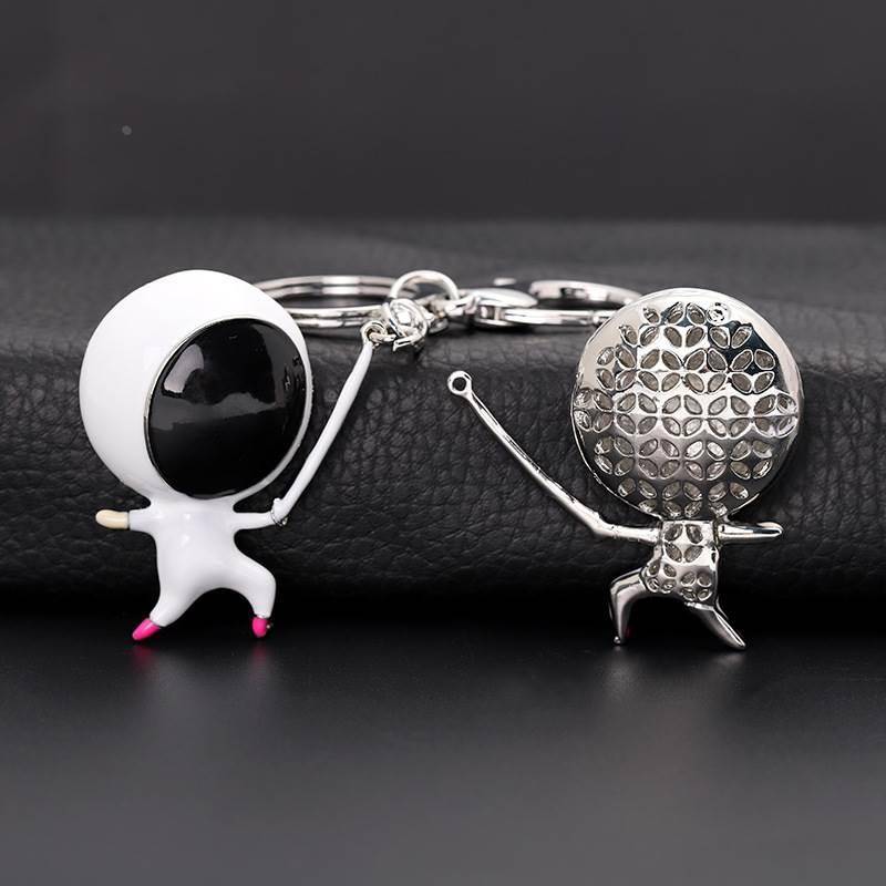 Creative Sports Fencing Villager Key Buckle Stellar Custom Club to Memorial Business Children's Day Gift Chain