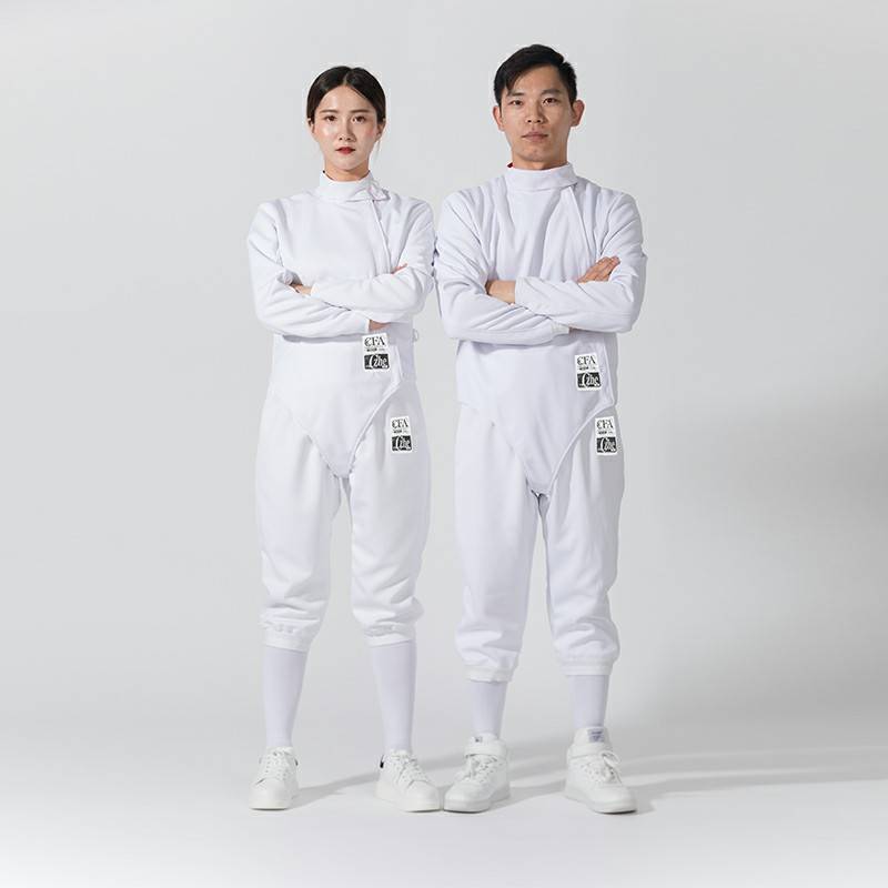 CFA certified adult children's thickened competition training fencing clothing heavy flower sacrifice three -piece set 450N900 protection