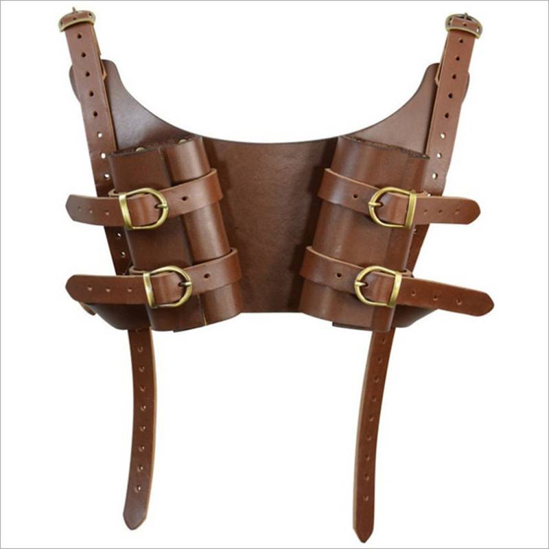 European and American style medieval literary retro style doubles weapon strap PU cortex knife scabbard outdoor fencing