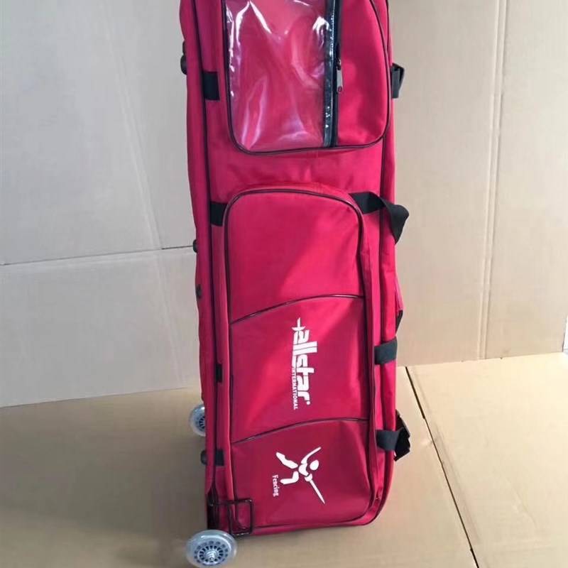 A big, red-skinned sword-sword bag