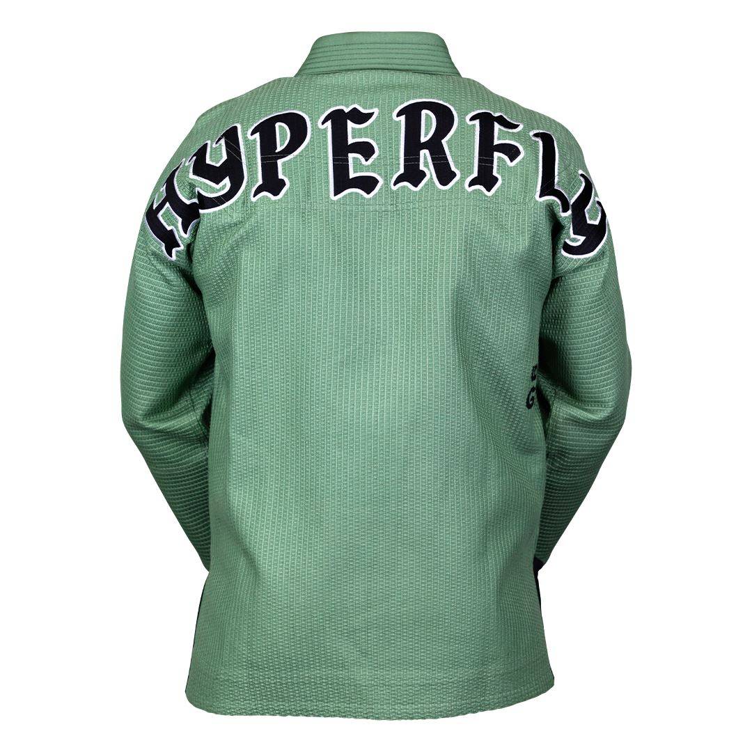 Hyperfly The MasterFly GI Gold Weaving Limited Edition Green Brazil Jiu -Jitsu