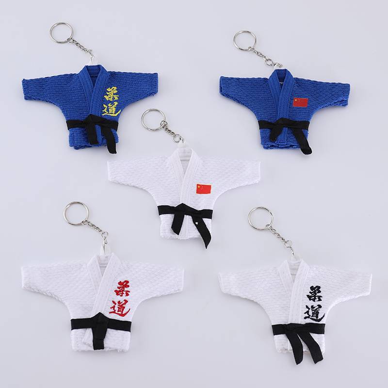 Judo keychain small pendant white blue juvenue keychain buckle accessories accessory accessories small gift gifts