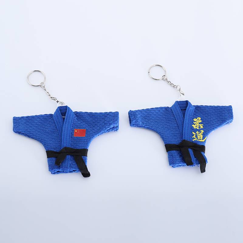 Judo keychain small pendant white blue juvenue keychain buckle accessories accessory accessories small gift gifts
